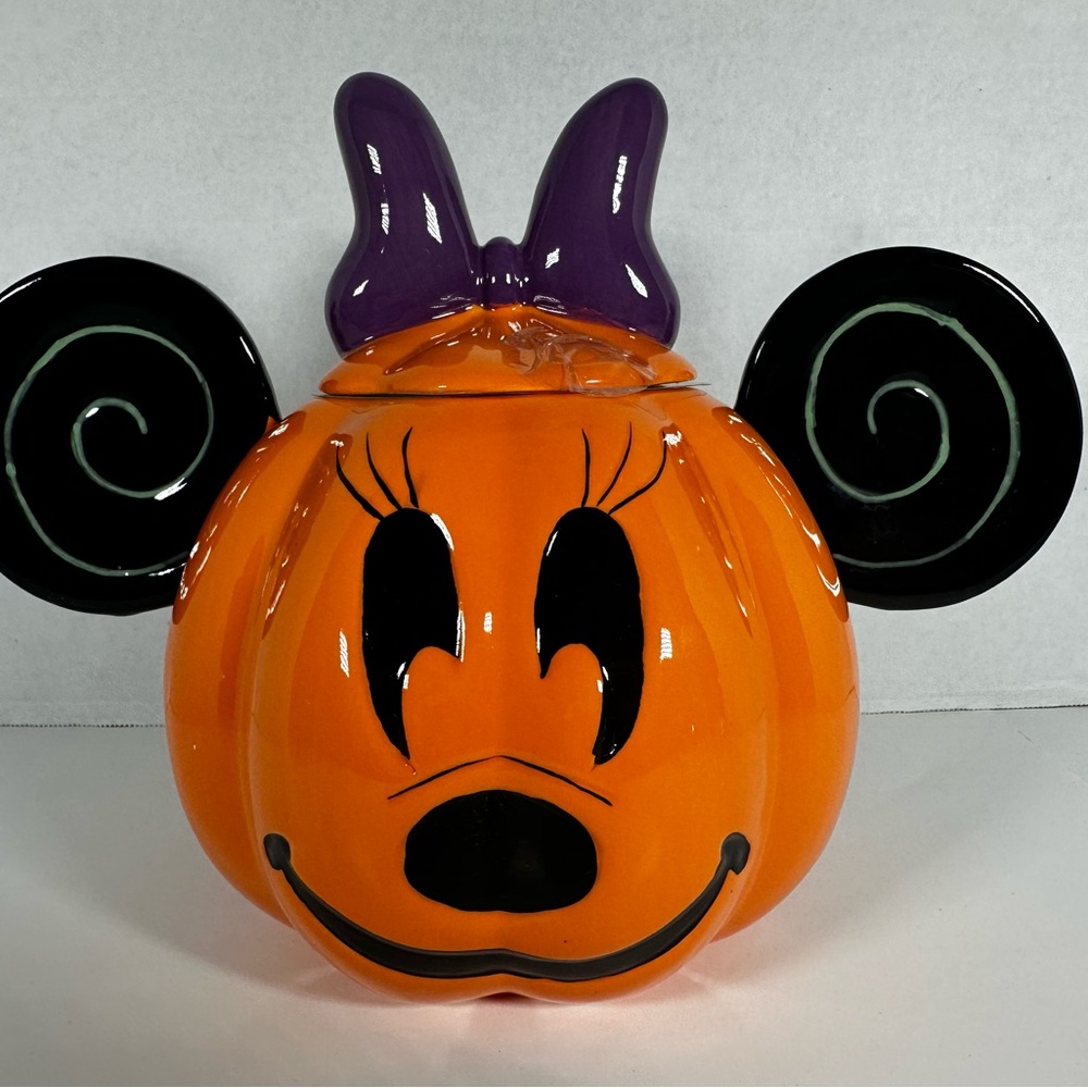 Disney Minnie Mouse Halloween Pumpkin Cookie Jar - SMALL DEFECTS
